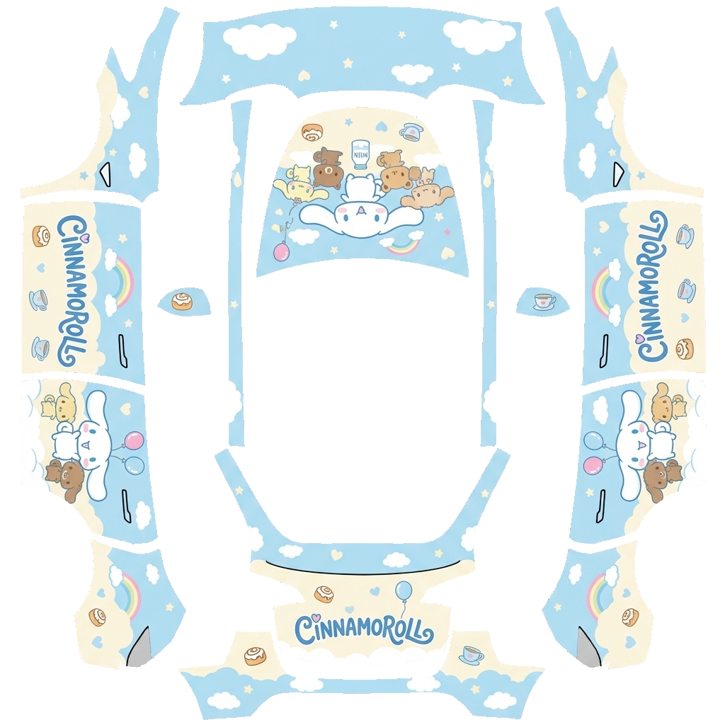 Flat PNG layout for Model Y