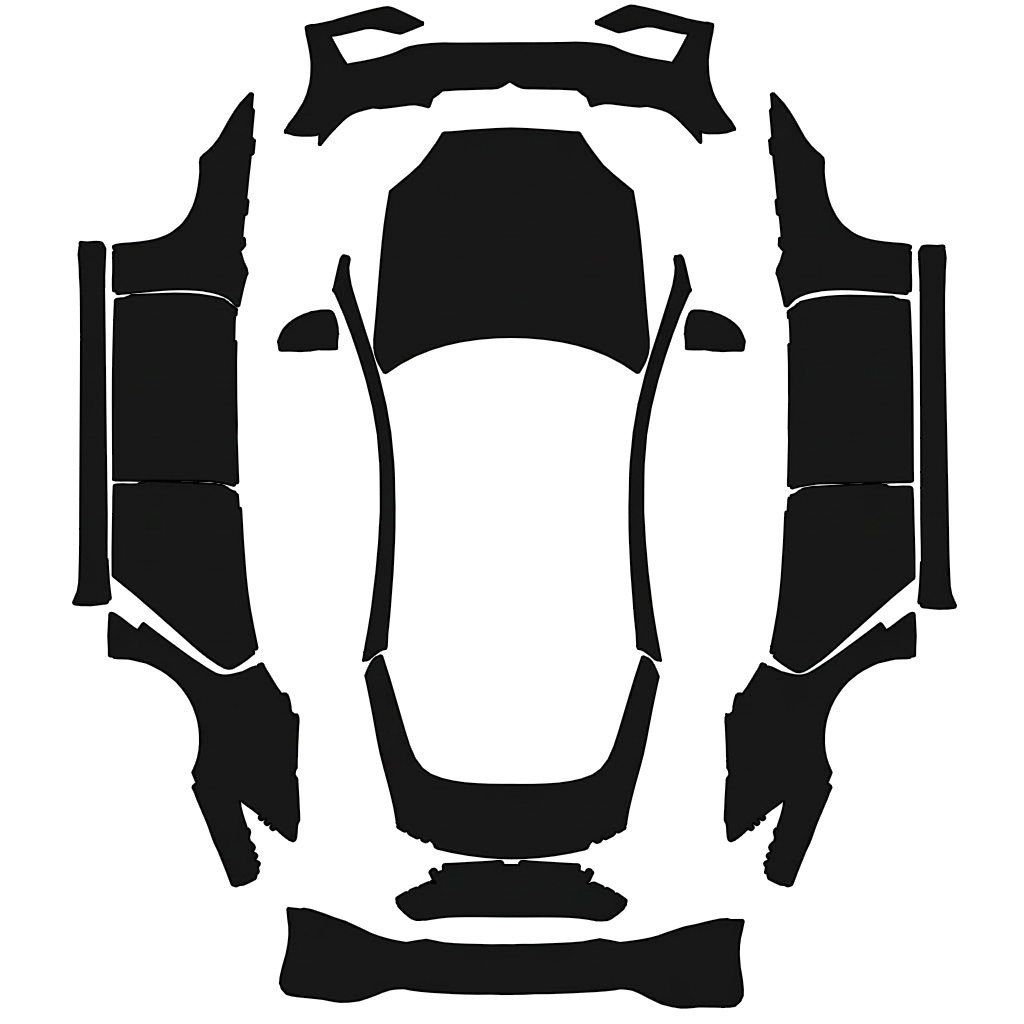 Flat PNG layout for Model S 2025+ Plaid
